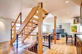 Open Concept Wood Stairs Google Search Modern Floor Plans House Plan With Loft Wood Staircase