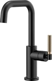Black And Gold Kitchen Sink Tap Brizo 61053lf Litze Bar Faucet Qualitybath Com In 2020 Bar Faucets Gold Faucet Faucet