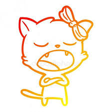 Aaaa base cat customs cute free freelineart fun kitter lineart lines catlines catto catlineart kitterlines. Warm Gradient Line Drawing Cartoon Yawning Cat Stock Vector Sponsored Line Drawing Warm Gradient Ad Cartoon Drawings Line Drawing Drawings