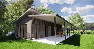The shed roof floats on a continuous glass clerestory with eight foot transom. Shed Homes Sunshine Coast By The Shed House Forest Glen