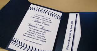 Pocketfold Invitation With A Design That Mimics Baseball Stitching Keywords Sportsthemedweddings Baseball Wedding Theme Baseball Wedding Softball Wedding