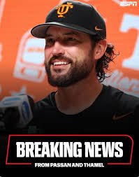 A FIRST IN MAJOR LEAGUE BASEBALL HISTORY AS THE VOLS LOSE THEIR BASEBALL  COACH TO THE MAJORS. ESPN reports: —- Tennessee baseball coach Tony Vitello  is finalizing a deal to become the