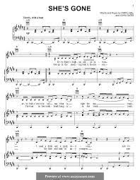 She S Gone By D Hall J Oates John Oates Daryl Hall Sheet Music