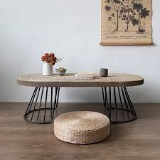 Made from indian solid sheesham, it is equipped with 2 open shelves, which are great for storing your magazines and other accessories. 47 Vintage Oval Coffee Table Solid Wood Table Top Growth Rings Metal Base