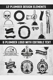 Plumbing Retro Emblem Illustration 78490 Plumbing Logo Design Plumbing Logo Plumbers Logo