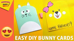 How to make lots of christmas cards in one go. Simple Easy Birthday Card Design Ideas Homemade Best Diy Bunny Birthday Card Awesome Art Craft