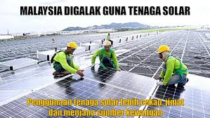Di semenanjung malaysia, lebih 80 peratus daripada jumlah keseluruhan penjanaan elektrik dihasilkan menggunakan arang batu dan gas asli. Malaysia Perlu Pergiat Penggunaan Tenaga Solar Dalam Negara Seribu Ombak