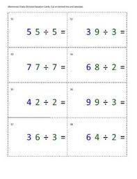 Montessori Math Division Equation Cards Static Math Division Montessori Math Math