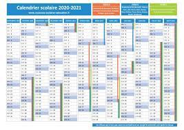 Calendrier 2019 pdf gratuit vacances scolaires 2020. Calendrier Scolaire 2020 2021 A Imprimer