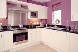 Kitchen Decor Lavender Lilac And White Color Theme Black And White Wooden Cabinets And Counterto Purple Kitchen Purple Kitchen Designs Kitchen Decor Modern