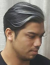 Asian Black Hair Haircuthair Mens Ombre Silver Silver Hair Highlights Black Styleslates Silver Hair Highlights Silver Hair Blonde Hair With Highlights