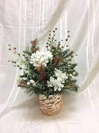 See more ideas about floral arrangements, silk floral arrangements, arrangement. Home Living Dried Flower Arrangements Gift For Her And Home Christmas Holiday Decorations Floral Table Centerpiece Silk Flower Arrangement Winter Decor