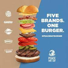 Burger King Presenta Junto Con Otras 4 Cadenas La Hamburguesa Por El Dia De La Paz Burger King Hamburguesas Mcdonalds