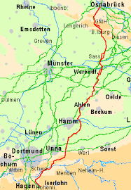Die luflinienentfernung zwischen dortmund und leipzig beträgt km. Radweit Osnabruck Ahlen Hohenlimburg Per Fahrrad Ubersicht Der Route