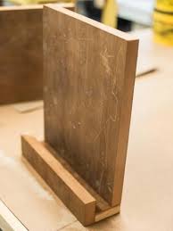 How To Make A Modern Tablet Or Cookbook Stand Cook Book Stand Cookbook Stand Diy Diy Wood Books
