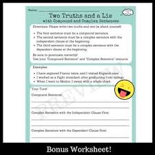 Sentence Structure For Compound And Complex Sentences Complex Sentences Sentence Structure Complex Sentences Worksheets