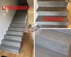 Fugenlose Treppe Betonoptik Savamea Keramico Farbton 03 Maler Heyse Mein Maler Treppe Betonoptik Malerbetrieb