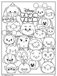 Color your favorite disney characters. Disney Tsum Tsum Coloring Pages Coloring And Drawing