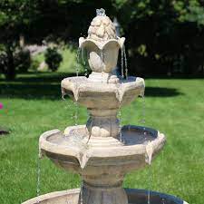 5x outdoor solar powered floating water fountain pump bath garden pond pool e1j5. Sunnydaze Outdoor Water Fountain Large 3 Tiered Fountain Backyard Waterfall Feature For The Patio Lawn Garden 48 Inch Tall Walmart Com Walmart Com