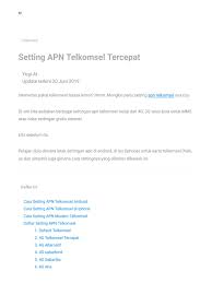 Cara setting apn smartfren di iphone. Apn Tsel
