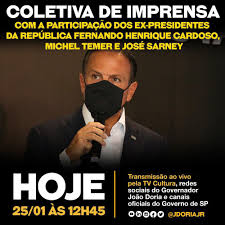 É membro do conselho deliberativo do fundo social de solidariedade do estado de são paulo. Joao Doria On Twitter Realizaremos Hoje No Palacio Dos Bandeirantes Um Ato Pela Vida E Em Defesa Da Vacinacao Participarao Conosco Os Ex Presidentes Da Republica Fhc Micheltemer E Jose Sarney Demonstracao De