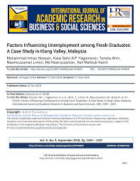 Graduates who are interested in building their career according to malaysia's latest salary trend in 2018, the accounting sector and a few other for fresh grads, this is a welcoming opportunity to build their career as the service sector is an. Pdf Factors Influencing Unemployment Among Fresh Graduates A Case Study In Klang Valley