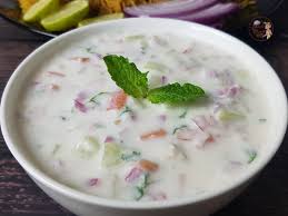 I really love to serve my cucumber raita with vegan aloo gobi or 30 minutes chana masala. Indian Raita A Perfect Cooling And Refreshing Condiment For Biryanis Pulao And Rice Dishes Cucumber Yogurt Raita Salad Aaichi Savali