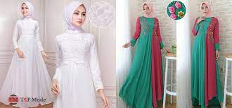 Kebanyakan dari model ini selalu memiliki bagian atas yang terbuat dari kain brokat. Model Baju Kain Sifon Modern Pigura
