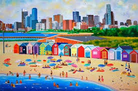 Beach Huts Brighton Melbourne Large Pieces Bl01455 A 300 Piece Jigsaw Puzzle By Blue Opal Cli Beach Illustration Beach Cartoon Brighton Beach Melbourne