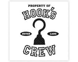 Disney Property Of Hook S Crew Never Land Peter Pan Etsy In 2020 Captain Hook Disney Properties Transfer Paper