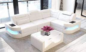 Sofa Couch Como Echtleder Led Beleuchtung Weiss Couch And Loveseat Couch Design Modern Sofa Designs