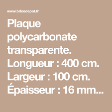 Plaque Polycarbonate Transparente Longueur 400 Cm Largeur 100 Cm Epaisseur 16 Mm Couverture Par Pack 4 Polycarbonate Isolation Thermique Isolation