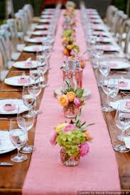 Light Pink Table Runner Bright Floral Centerpieces Wedding Table Settings Custom By Wedding Floral Centerpieces Pink Table Settings Wedding Table Settings