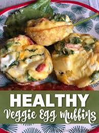 These Veggie Egg Muffins Are Made With Spinach Cheese And Peppers And Onions To Create A De Veggie Egg Muffins Healthy Breakfast Recipes Easy Oatmeal Recipes