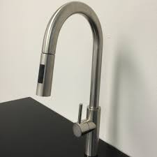 goose shaped brushed nichel kitchen faucet