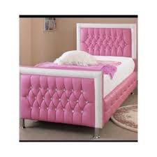 Pink Leather Bed 3ft New Exclusive Design Perfect For Any Girls Bedroom White Leather Bed Leather Bed Girl Beds