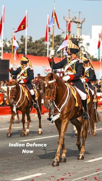 Name the Indian Army's horse-mounted unit pictured displaying equestrian excellence during the Republic Day Parade. Hint: It is the only active serving horse cavalry regiment in the world. #RepublicDayQuiz2024 #InclusiveLearning Rajnath Singh