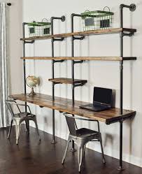 Hooks wall storage wall shelves children's hooks & wall organization. 49 Wall Mounted Desks Built With Pipe Simplified Building