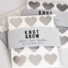 36 Silver Heart Stickers Heart Stickers Silver Heart Silver