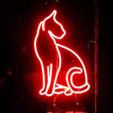 Meow Neon Neon Aesthetic Dark Red Wallpaper Neon Art
