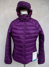Details About New Eddie Bauer First Ascent Womens Linear Hooded Downlight Coat Vibrant Purple