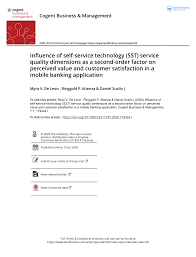 It is simple to submit scores before you even sit for the sat! Pdf Influence Of Self Service Technology Sst Service Quality Dimensions As A Second Order Factor On Perceived Value And Customer Satisfaction In A Mobile Banking Application