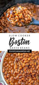 This Slow Cooker Boston Baked Beans Recipe Is Everything Baked Beans Should Be Thick Saucy Sav In 2020 Baked Bean Recipes Slow Cooker Baked Beans Boston Baked Beans