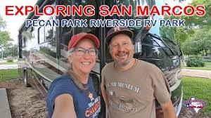 Leisure resort rv park & campground is located on the san marcos river in fentress, texas. Exploring San Marcos Tx Pecan Park Riverside Rv Park Rv Texas Y All Youtube