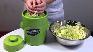 Homemade sauerkraut is easy to make. How To Make Sauerkraut With The Mad Millie Fermenting Crock Youtube