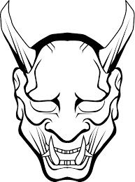 Image Result For Oni Mask Vector Black And White Y Tưởng Hinh Xăm Hinh Xăm Nhật Hinh Xăm