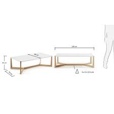 Coffee table light brown wood finish rustic brown metal lower shelf storage drawers assembly required dimensions: White And Ash Quatro Coffee Table 120 X 60 Cm Kave Home