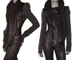 Quilted High Collar Leather Jacket And Pants Outfit I Can See Assassin S Wearing On Their Off Days Futuristic Fashion Concept Clothing Dystopian Fashion