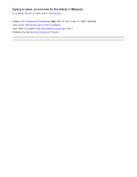 Example sentences from the web for elderly. Pdf Ageing In Place An Overview For The Elderly In Malaysia