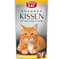 Perfecto Cat Feine Knabbber Kissen mit Käse 50g - Katzensnacks Leckerli  Snacks Katzen, 0,49 €